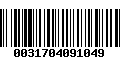 Código de Barras 0031704091049