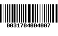 Código de Barras 0031784004007