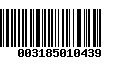 Código de Barras 003185010439