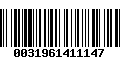 Código de Barras 0031961411147