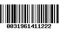 Código de Barras 0031961411222