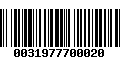 Código de Barras 0031977700020