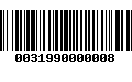 Código de Barras 0031990000008