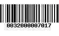 Código de Barras 0032000007017