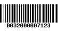 Código de Barras 0032000007123