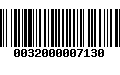 Código de Barras 0032000007130