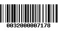 Código de Barras 0032000007178