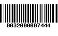 Código de Barras 0032000007444