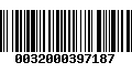 Código de Barras 0032000397187