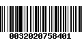 Código de Barras 0032020758401