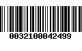 Código de Barras 0032100042499