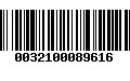 Código de Barras 0032100089616