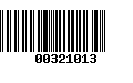 Código de Barras 00321013