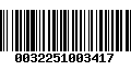 Código de Barras 0032251003417