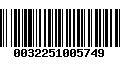 Código de Barras 0032251005749