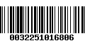 Código de Barras 0032251016806