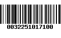 Código de Barras 0032251017100