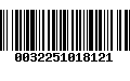 Código de Barras 0032251018121