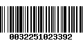 Código de Barras 0032251023392