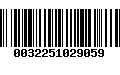 Código de Barras 0032251029059