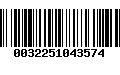 Código de Barras 0032251043574