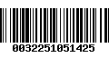 Código de Barras 0032251051425