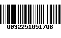 Código de Barras 0032251051708