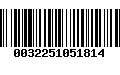 Código de Barras 0032251051814