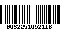 Código de Barras 0032251052118