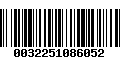 Código de Barras 0032251086052