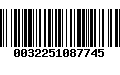 Código de Barras 0032251087745