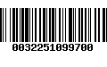 Código de Barras 0032251099700