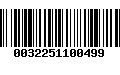 Código de Barras 0032251100499