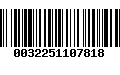 Código de Barras 0032251107818