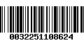 Código de Barras 0032251108624