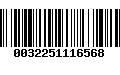 Código de Barras 0032251116568