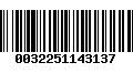 Código de Barras 0032251143137