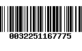 Código de Barras 0032251167775