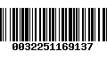 Código de Barras 0032251169137