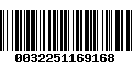 Código de Barras 0032251169168