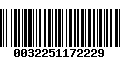 Código de Barras 0032251172229