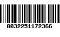 Código de Barras 0032251172366