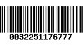 Código de Barras 0032251176777