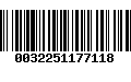 Código de Barras 0032251177118