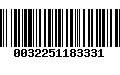 Código de Barras 0032251183331