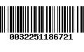 Código de Barras 0032251186721