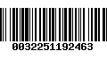 Código de Barras 0032251192463