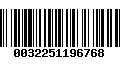 Código de Barras 0032251196768