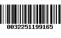 Código de Barras 0032251199165