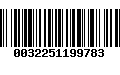 Código de Barras 0032251199783